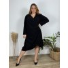 Šaty elegantní dlouhý rukáv dámské nadrozměr (54/56/58 ONE SIZE) ITALSKá MóDA IM424ZIRA/DR
