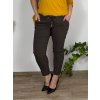 Kalhoty  strečové dámské nadrozměr BIBI(46/48/50 ONE SIZE) ITALSKÁ MÓDA IM424753/DUR (Velikost 48/50, Barva žlutá hořčicová)