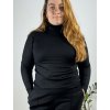 Svetr úpletový rolák dlouhý rukáv dámský nadrozměr (42/44/46 ONE SIZE) ITALSKÁ MÓDA IMD212070/DUR (Velikost 44/46, Barva Černá)