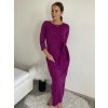 Šaty dlouhé dlouhý rukáv dámské (S/M/L ONE SIZE) ITALSKá MóDA IM525001/DU
