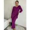 Šaty dlouhé dlouhý rukáv dámské (S/M/L ONE SIZE) ITALSKá MóDA IM525001/DU