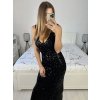 Šaty dlouhé společenské třpytivé na ramínka dámské (S/M/L ONE SIZE) ITALSKÁ MÓDA IMPSH246060A/DUR