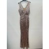 Šaty dlouhé společenské třpytivé na ramínka dámské (S/M/L ONE SIZE) ITALSKÁ MÓDA IMPSH246060A/DUR