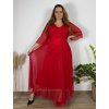 Šaty společenské elegantní třpitivé 3/4 rukáv dámské (48/50/52 ONE SIZE) ITALSKá MODA IMS25STELLA/DUR (Velikost 48/50/52, Barva Černá)