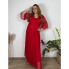 Šaty společenské elegantní třpitivé 3/4 rukáv dámské (48/50/52 ONE SIZE) ITALSKá MODA IMS25STELLA/DUR (Velikost 48/50/52, Barva Černá)