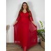 Šaty společenské elegantní třpitivé 3/4 rukáv dámské (48/50/52 ONE SIZE) ITALSKá MODA IMS25STELLA/DUR (Velikost 48/50/52, Barva Černá)