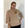 Svetr úpletový 3/4 dlouhý rukáv dámský (S/M/L ONE SIZE) ITALSKÁ MÓDA IMM24M5986-1/DU