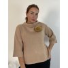 Svetr úpletový 3/4 dlouhý rukáv dámský (S/M/L ONE SIZE) ITALSKÁ MÓDA IMM24M5986-1/DU (Velikost S/M/L, Barva bílá)