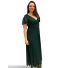 Šaty dlouhé třpytivé společenské krátký rukáv dámské (S/M ONE SIZE) ITALSKÁ MÓDA IMPSH2423589/DUR