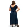 Šaty dlouhé třpytivé společenské krátký rukáv dámské (S/M ONE SIZE) ITALSKÁ MÓDA IMPSH2423589/DUR