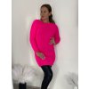Šaty pletené dlouhý rukáv dámské (S/M/L ONE SIZE) ITALSKÁ MÓDA IMWBL24124/DR