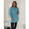 Šaty pletené dlouhý rukáv dámské (S/M/L ONE SIZE) ITALSKÁ MÓDA IMWBL24124/DR
