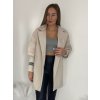 Kabátek flaušový dlouhý rukáv dámský oversize (S/M/L ONE SIZE) ITALSKÁ MÓDA IMC24538/DR (Velikost S/M/L, Barva béžová)