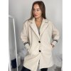 Kabátek flaušový dlouhý rukáv dámský oversize (S/M/L ONE SIZE) ITALSKÁ MÓDA IMC24538/DR