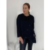 Mikina dlouhý rukáv oversize dámská  (SM/L ONE SIZE) ITALSKÁ MÓDA IMSM24RENATE/DR (Velikost M/L, Barva Černá)