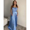 Šaty dlouhé elegantní na ramínka dámské (S/M/L ONE SIZE) ITALSKÁ MÓDA IMPBB24B23922/DUR (Velikost S/M/L, Barva béžová)