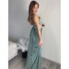 Šaty dlouhé elegantní na ramínka dámské (S/M/L ONE SIZE) ITALSKÁ MÓDA IMPBB24B23922/DUR (Velikost S/M/L, Barva béžová)