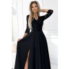 Šaty elegantní společenské krajkové dlouhé 3/4 rukávy Amber (S-2XL) POLSKÁ MÓDA NMC-309-11/DR