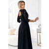 Šaty elegantní společenské krajkové dlouhé 3/4 rukávy Amber (S-2XL) POLSKÁ MÓDA NMC-309-11/DR