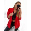 Sako elegantní dlouhý rukáv dámské (S/M/L ONE SIZE) ITALSKÁ MÓDA IMBM25011/DUR (Velikost S/M/L, Barva červená)