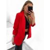 Sako elegantní dlouhý rukáv dámské (S/M/L ONE SIZE) ITALSKÁ MÓDA IMBM25011/DUR (Velikost S/M/L, Barva červená)