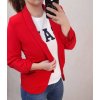 Sako elegantní dlouhý rukáv dámské (40/42/44 ONE SIZE) ITALSKÁ MÓDA IMBM25008/DUR (Velikost 40/42/44, Barva červená)