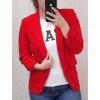 Sako elegantní dlouhý rukáv dámské (40/42/44 ONE SIZE) ITALSKÁ MÓDA IMBM25008/DUR (Velikost 40/42/44, Barva červená)