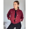 Bunda riflová jeans dámská (S-2XL) MOON GIRL SUN24KS218-15/DUR (Velikost S, Barva vínová bordo)