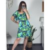 Šaty letní icecool krátký rukáv dámské (S/M ONE SIZE) ITALSKÁ MÓDA IMM23M939-4/DUR (Velikost S/M/L, Barva modrá)