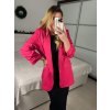 Sako elegantní s podšívkou dlouhý rukáv dámské (S/M/L ONE SIZE) ITALSKÁ MÓDA IMWCP25027/DUR (Velikost S/M/L, Barva světle modrá)