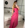 Šaty dlouhé společenské na ramínka carmen dámské LARA (S/M ONE SIZE) ITALSKÁ MÓDA IMS24LARA/DUR