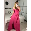 Šaty dlouhé společenské na ramínka carmen dámské LARA (S/M ONE SIZE) ITALSKÁ MÓDA IMS24LARA/DUR