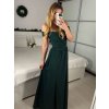 Šaty dlouhé společenské na ramínka carmen dámské LARA (S/M ONE SIZE) ITALSKÁ MÓDA IMS24LARA/DUR