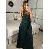 Šaty dlouhé společenské na ramínka carmen dámské LARA (S/M ONE SIZE) ITALSKÁ MÓDA IMS24LARA/DUR