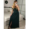 Šaty dlouhé společenské na ramínka carmen dámské LARA (S/M ONE SIZE) ITALSKÁ MÓDA IMS24LARA/DUR