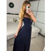 Šaty dlouhé společenské na ramínka carmen dámské LARA (S/M ONE SIZE) ITALSKÁ MÓDA IMS24LARA/DUR (Velikost S/M, Barva bílá)