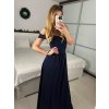 Šaty dlouhé společenské na ramínka carmen dámské LARA (S/M ONE SIZE) ITALSKÁ MÓDA IMS24LARA/DUR