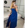Šaty dlouhé společenské na ramínka carmen dámské LARA (S/M ONE SIZE) ITALSKÁ MÓDA IMS24LARA/DUR