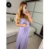 Šaty dlouhé společenské na ramínka carmen dámské LARA (S/M ONE SIZE) ITALSKÁ MÓDA IMS24LARA/DUR