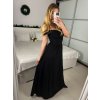 Šaty dlouhé společenské na ramínka carmen dámské LARA (S/M ONE SIZE) ITALSKÁ MÓDA IMS24LARA/DUR