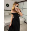 Šaty dlouhé společenské na ramínka carmen dámské LARA (S/M ONE SIZE) ITALSKÁ MÓDA IMS24LARA/DUR