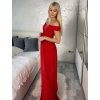 Šaty dlouhé společenské na ramínka carmen dámské LARA (S/M ONE SIZE) ITALSKÁ MÓDA IMS24LARA/DUR