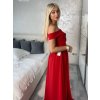 Šaty dlouhé společenské na ramínka carmen dámské LARA (S/M ONE SIZE) ITALSKÁ MÓDA IMS24LARA/DUR