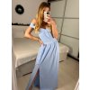 Šaty dlouhé společenské na ramínka carmen dámské LARA (S/M ONE SIZE) ITALSKÁ MÓDA IMS24LARA/DUR