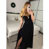 Šaty dlouhé společenské na ramínka carmen dámské LARA (S/M ONE SIZE) ITALSKÁ MÓDA IMS24LARA/DUR