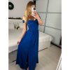 Šaty dlouhé společenské na ramínka carmen dámské LARA (S/M ONE SIZE) ITALSKÁ MÓDA IMS24LARA/DUR