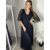 Šaty společenské elegantní třpitivé 3/4 rukáv dámské (S/M/L ONE SIZE) ITALSKá MODA IMS25KRISTA/DR