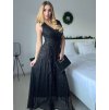 Šaty dlouhé společenské třpytivé bez rukávu dámské (S/M/L ONE SIZE) ITALSKÁ MÓDA IMPSH2520034/DR (Velikost S/M/L, Barva Černá)