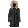 Kabát zimní na zip s kapucí dlouhý rukáv dámský (S-3XL ONE SIZE) ITALSKÁ MÓDA IMPNF242537 (Velikost XL, Barva Černá)