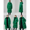 Kabát zimní s kapucí dlouhý rukáv dámský (S-2XL ONE SIZE) ITALSKÁ MÓDA IMPNF242560 (Velikost L, Barva zelená)